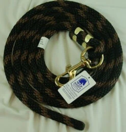 Nylon Lead Rope - 2 Color -Weaver Leather Store 114408 008 nylon lead rope black brown 65613 11016.1537223146