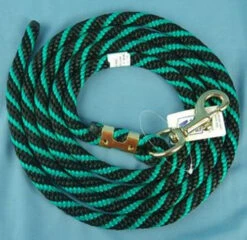 Nylon Lead Rope - 2 Color -Weaver Leather Store 114408 009 nylon lead rope black green 98972 12158.1537223144