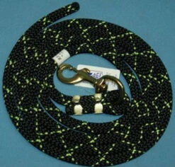Nylon Lead Rope - 2 Color -Weaver Leather Store 114408 010 nylon lead rope black lime 82211 75821.1537223146