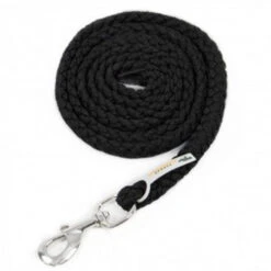 Schockemohle Catch Braided Nylon Lead Rope -Weaver Leather Store 1320 00007 schockemohle catch lead solid black 41634.1646869956
