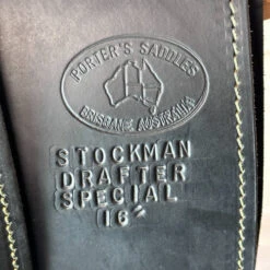 Used Porter's Stockman Drafter Australian Saddle 16/W -Weaver Leather Store 328 Stamp 95555.1686182202