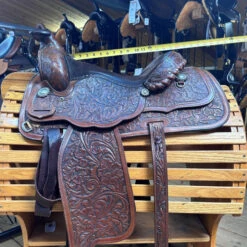 Used Circle Y Custom Western Saddle 14/M -Weaver Leather Store 338 Seat Measurement 66651.1690419856