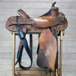 Used Star Of Texas Western Saddle 15/MW -Weaver Leather Store 340 R Side 17393.1690419385