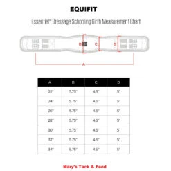 EquiFit Essential SmartFabric Dressage Girth -Weaver Leather Store Essential Dressage Schooling Girth Size Chart equifit 13819.1625683324