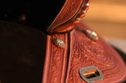 Circle Y Fischer Daisy Treeless Barrel Saddle -Weaver Leather Store Fischer Treeless Tooling image 2 56808.1600204916