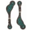 Turquoise Cross Turquoise Flower Spur Strap 2 Turquoise Cross Turquoise Flower Spur Strap -Weaver Leather Store TC turquoise flower spur strap dkoil ladies weaver 11244.1588893004