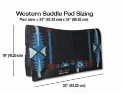 Professional's Choice Fuse Navajo Top Felt Pad -Weaver Leather Store Western Saddle Pads size chart PC 01970.1676413909