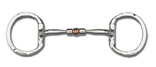 Myler Copper Roller Comfort Snaffle Eggbutt With Hooks - MB 03 - Level 1 3 Myler Copper Roller Comfort Snaffle Eggbutt With Hooks - MB 03 - Level 1