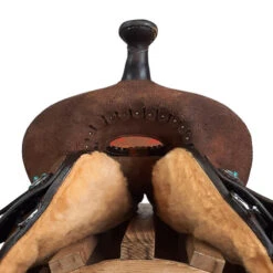 Alamo Saddlery Aztec Arrow Barrel Saddle -Weaver Leather Store aztec arrow barrel brown orange red front AZTEC ARROW alamo 25637.1650658492