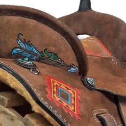 Alamo Saddlery Aztec Arrow Barrel Saddle -Weaver Leather Store aztec arrow barrel detail AZTEC ARROW alamo 39858.1650658497