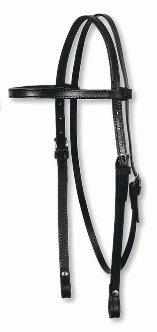 Circle Y Stitched Basic Brow Headstall 3 Circle Y Stitched Basic Brow Headstall