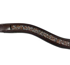 Black Oak Stormy Rose Curved Browband -Weaver Leather Store black oak stormy rose curve brow band brown closeup 135102 kl select 28298.1668206272