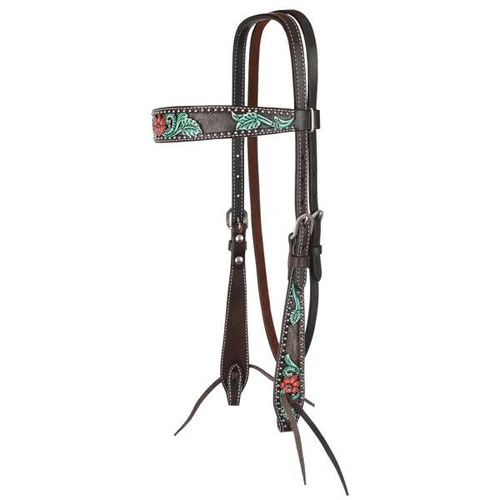 Circle Y Cactus Flower Brow Headstall 4 Circle Y Cactus Flower Brow Headstall - Image 2