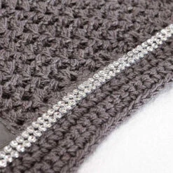 Kavalkade Crystal Fly Bonnet -Weaver Leather Store crystal fly bonnet dark gray detail 36103 DK.GRAY kavalkade 00688.1621107288