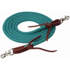 Weaver Leather Weaver EcoLuxe Round Trail Rein 9 Weaver Leather Weaver EcoLuxe Round Trail Rein -Weaver Leather Store ecoluxe round trail rein turquoise charcoal 353260 weaver 20301.1673480383