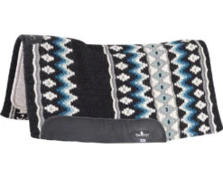 Classic Equine ESP Contour 3/4" Wool Top Pad -Weaver Leather Store esp contour 3 4in wool top black seafoam side CESPCW3220 BKSF classic equine 26993.1678293965