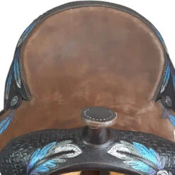 Alamo Saddlery Feather Barrel Saddle 9 Alamo Saddlery Feather Barrel Saddle -Weaver Leather Store feather barrel brown blue seat FEATHER alamo 77260.1650659586