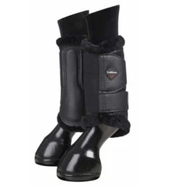 LeMieux Fleece Lined Brushing Boots -Weaver Leather Store fleece lined brushing boots black pair 8953 lemieux 44596.1665191267