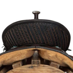 Alamo Saddlery Geo Aztec Barrel Saddle -Weaver Leather Store geo barrel brown cantle GEO AZTEC alamo 87522.1650487051