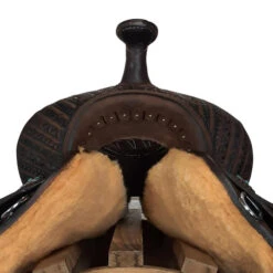 Alamo Saddlery Geo Aztec Barrel Saddle -Weaver Leather Store geo barrel brown front GEO AZTEC alamo 66490.1650487049