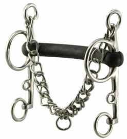 Hard Rubber Mullen Mouth Pelham - 6" Cheeks