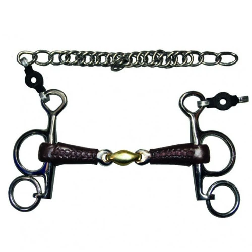 Jump'in Leather Wrap Lozenge Tom Thumb Pelham 3 Jump'in Leather Wrap Lozenge Tom Thumb Pelham