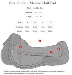 LeMieux Pro-Sorb Merino+ Half Pad 2-Pocket -Weaver Leather Store merino half pad measure guide 27056.1670986496