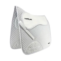ThinLine Quilted Dressage Square Saddle Pad -Weaver Leather Store quilted square dressage white front 7055W thinline 27833.1674503650