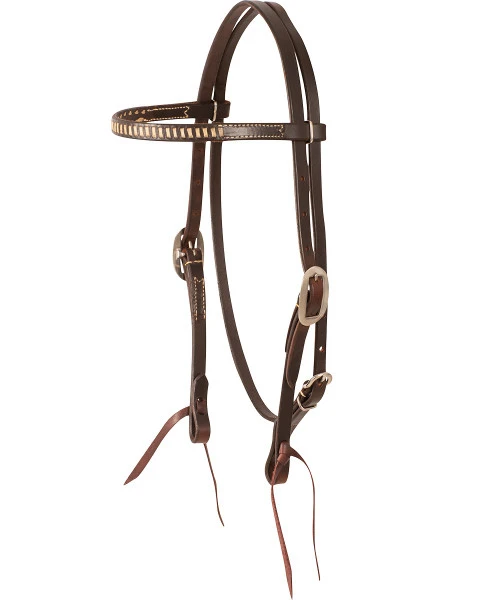 Martin Saddlery Rawhide Lace Browband Headstall 3 Martin Saddlery Rawhide Lace Browband Headstall