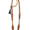 BLR Rawhide Round One Ear Headstall -Weaver Leather Store rawhide round 1 ear hs light 2232 LT buffalo leather 67612.1647370763