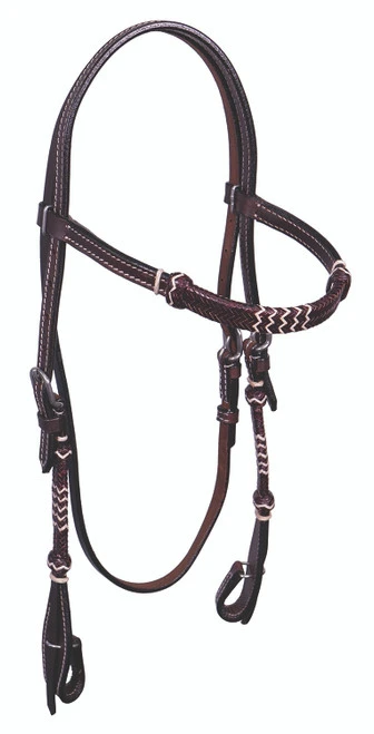 BLR Rawhide Turquoise Brow Headstall 3 BLR Rawhide Turquoise Brow Headstall