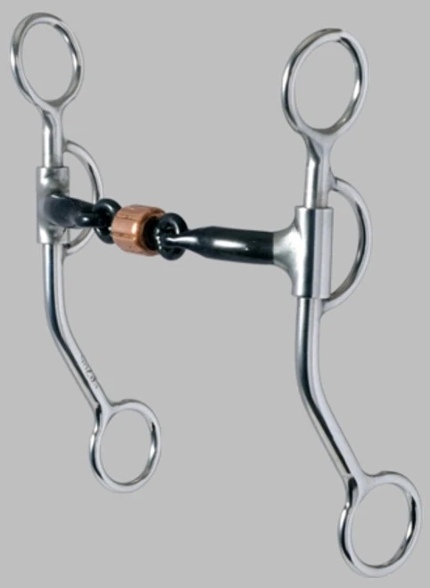 Reinsman 3-piece Sweet Iron Snaffle Bit With Copper Roller 3 Reinsman 3-piece Sweet Iron Snaffle Bit With Copper Roller