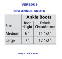 Veredus TRC Vento Ankle Boots -Weaver Leather Store size chart trc ankle boot veredus 94804.1603572108