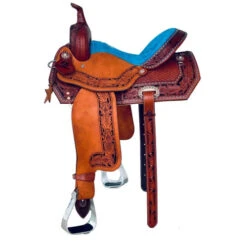 Alamo Saddlery TTBS Barrel Saddle 8 Alamo Saddlery TTBS Barrel Saddle -Weaver Leather Store ttbs barrel brown blue side TTBS alamo 10691.1650485397