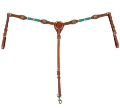 Circle Y Turquoise Round Up Breast Collar -Weaver Leather Store turquoise round up bc reg.oil 1025 09 S4 circle y 14542.1686166412
